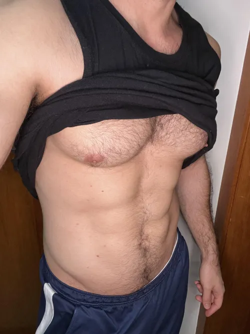 Hold still—I’m pressing these pecs right against you.