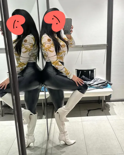 Love my twin when I'm trying leather on