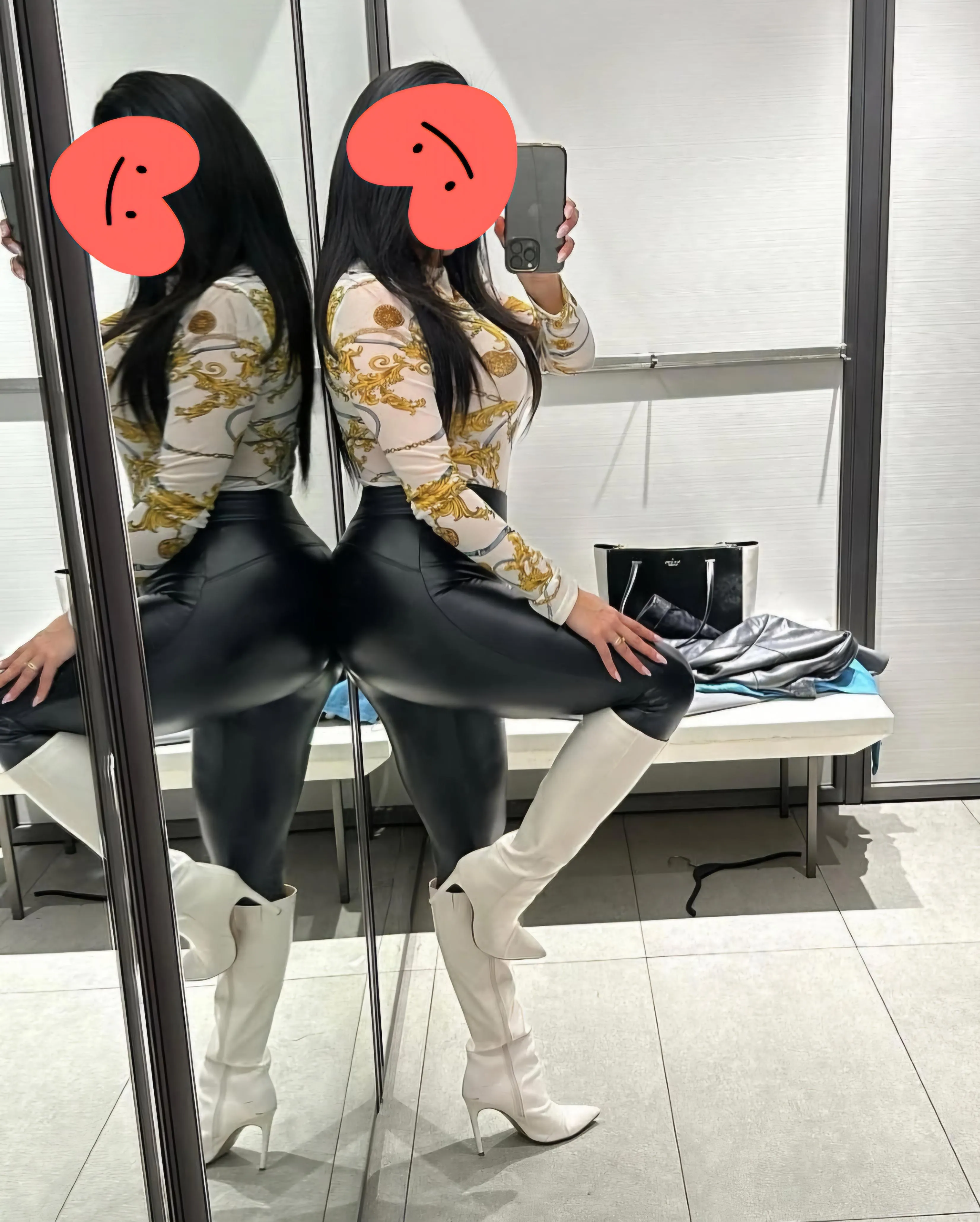 Love my twin when I'm trying leather on