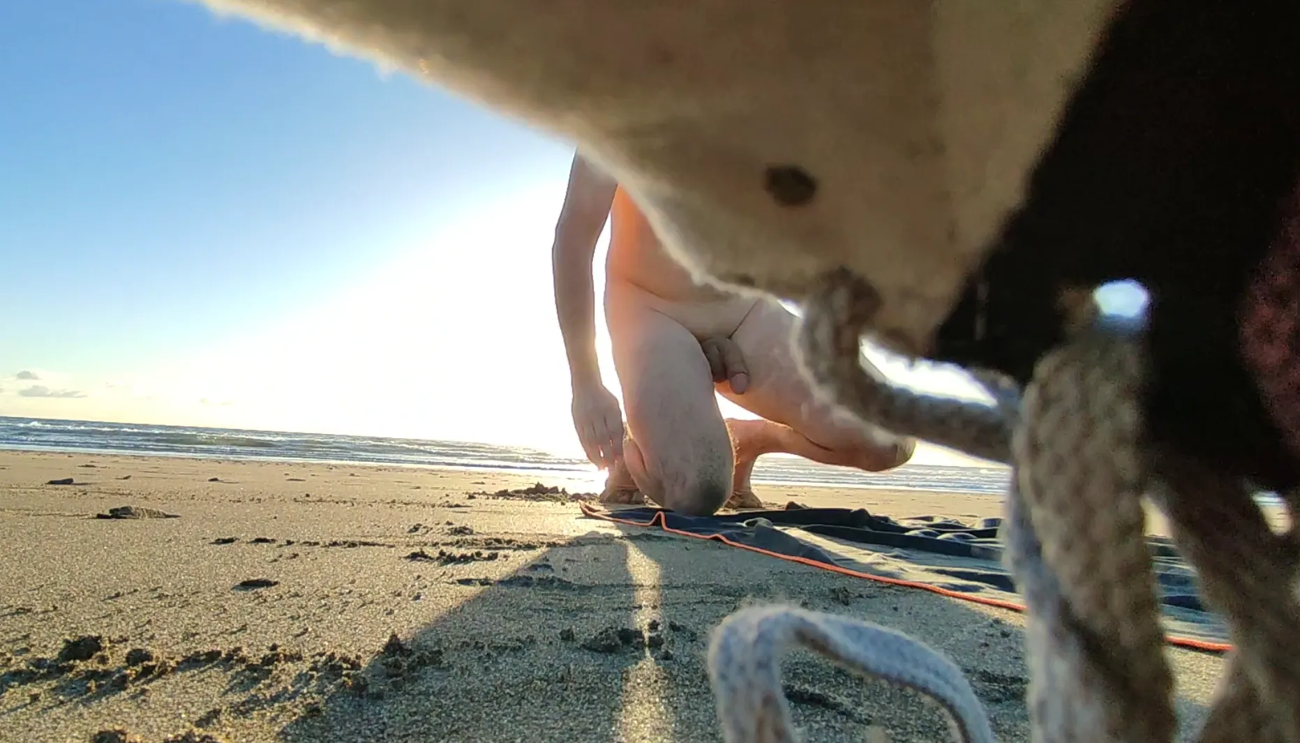 Naked on optional clothing beach and dunes