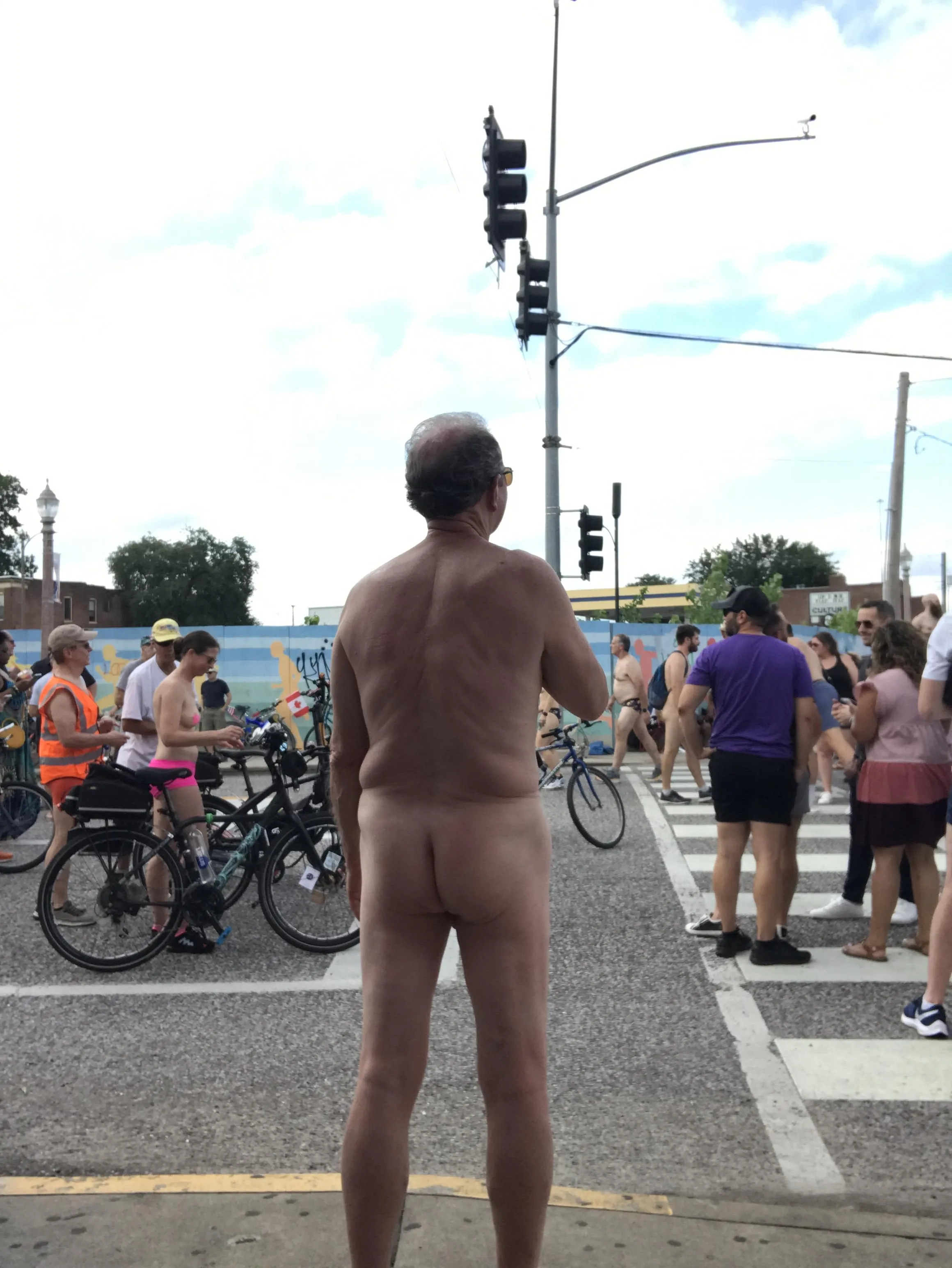 Nude in public