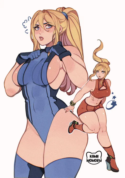 Samus sweaty Aran artwork by (Kamii Momoru)