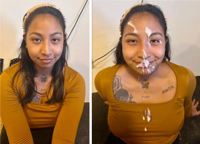 Sexy blasian cum blasted