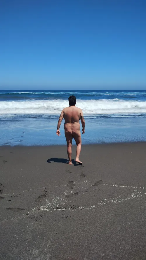 The water was very cold but worth the dip