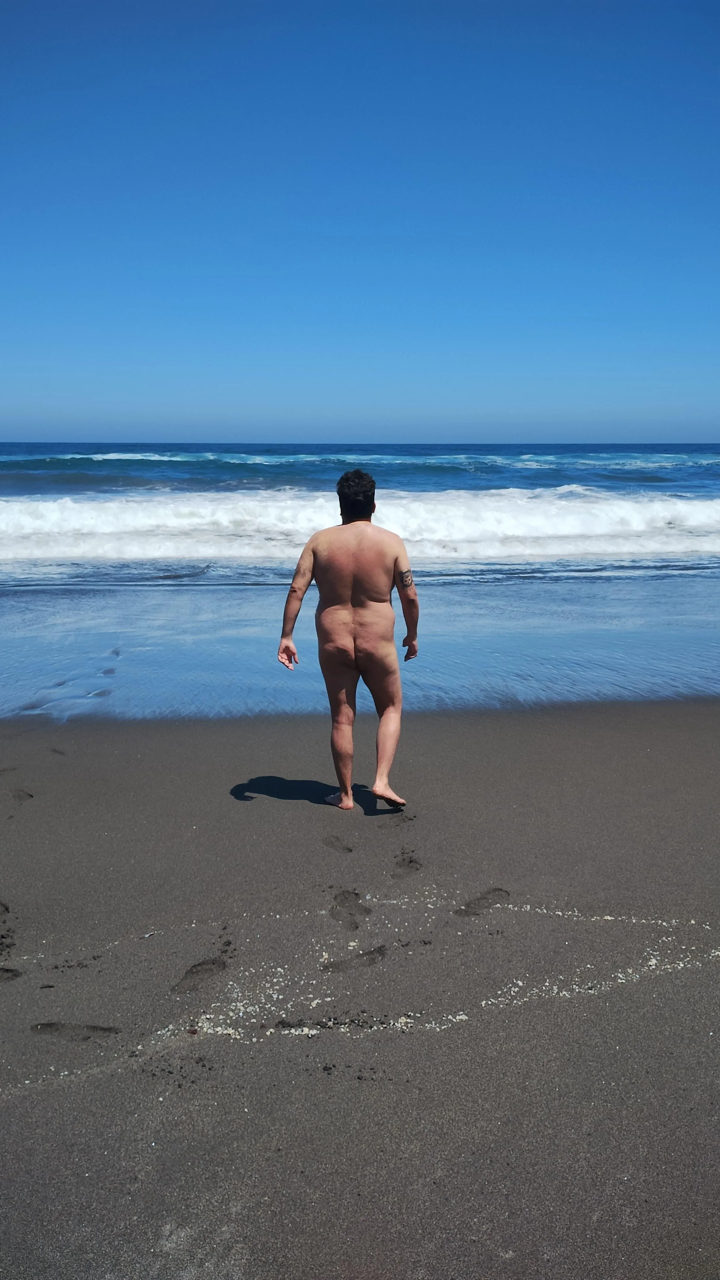 The water was very cold but worth the dip