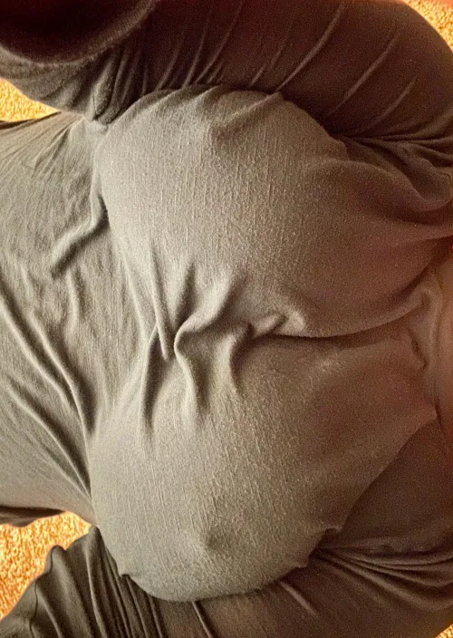 Yoga in the living room while your buddies are over