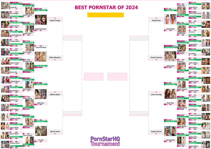 Best pornstar of 2024 bracket for the Quarterfinals!