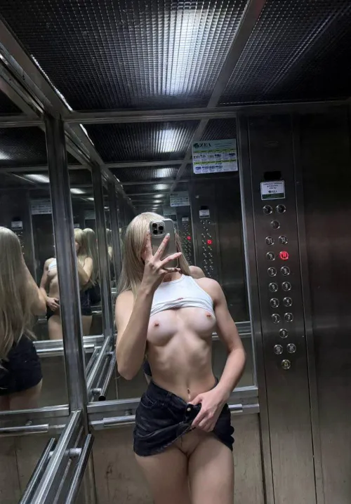 I never wear anything under my mini skirt