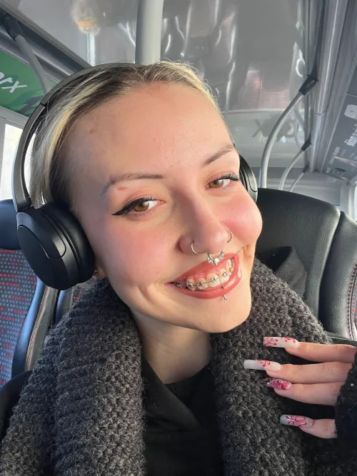 would u cum on my braces even if we are in the bus?