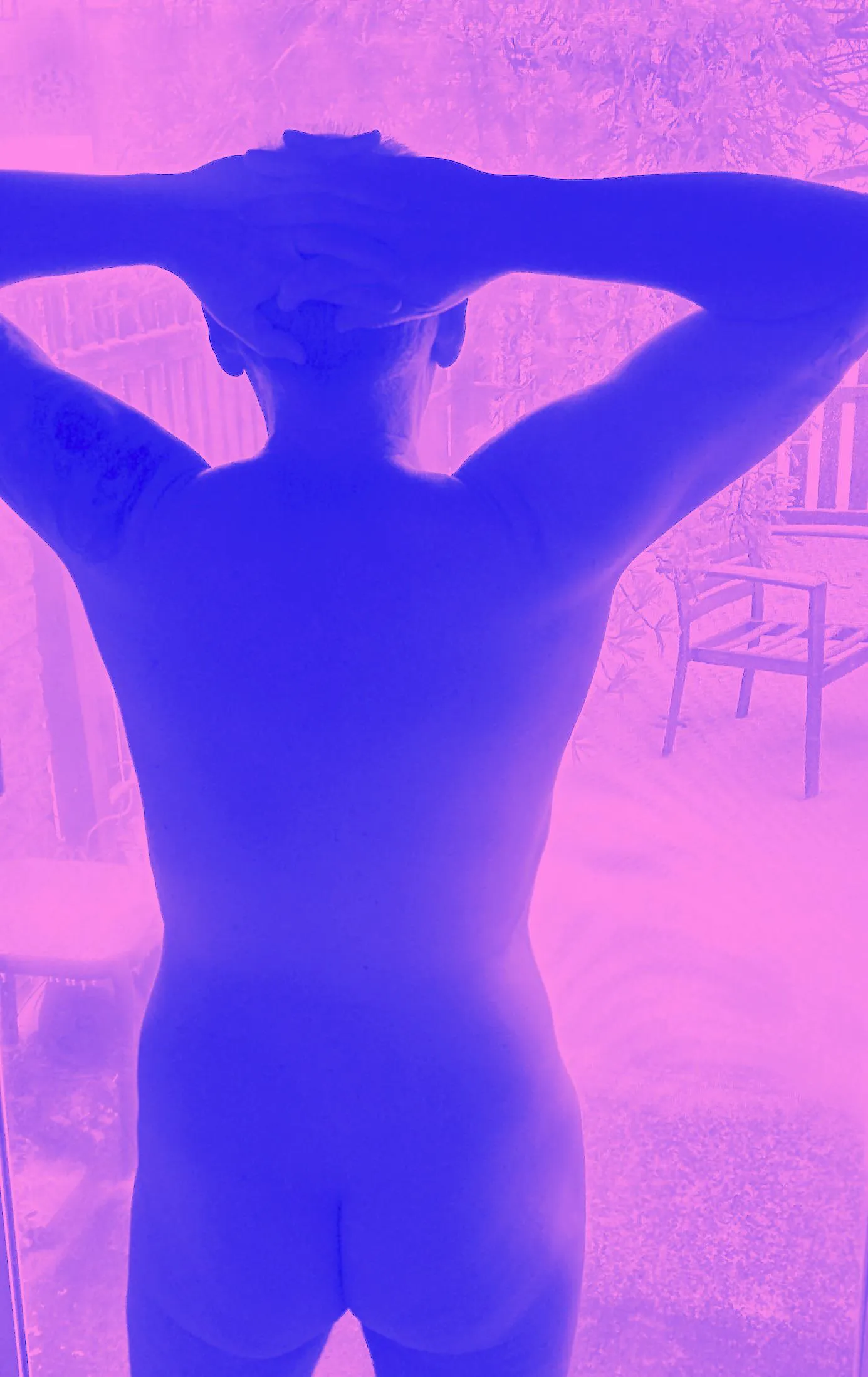 #247 with pink filter. [M]aking the best of a snow day.