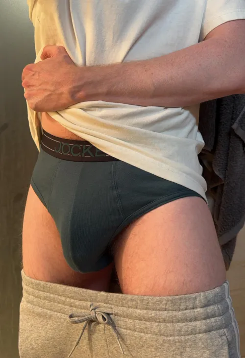 Damn briefs hold my dick well
