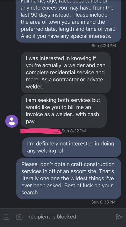 Well, this is a first..