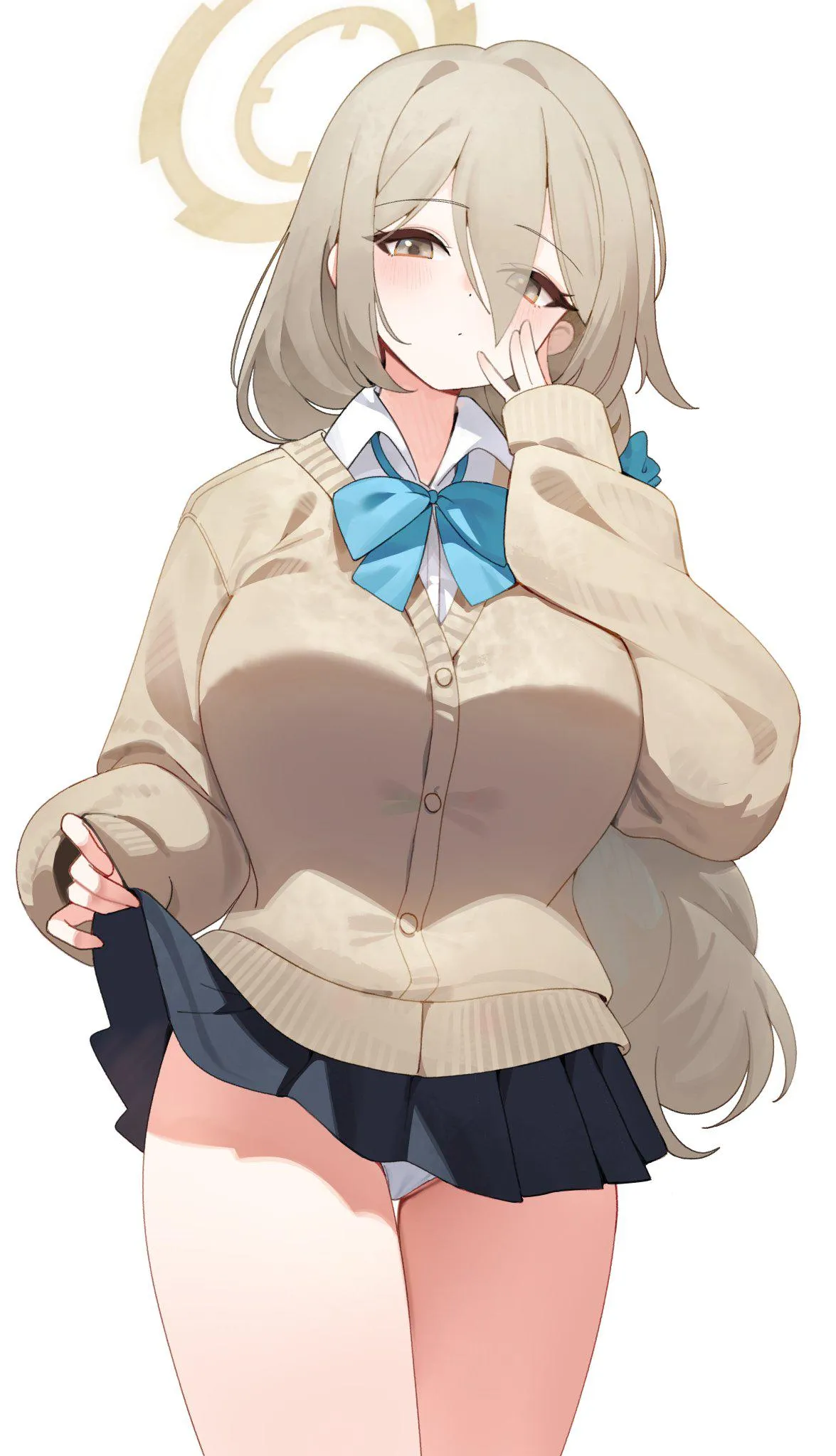 Akane wearing a short skirt [Blue Archive]