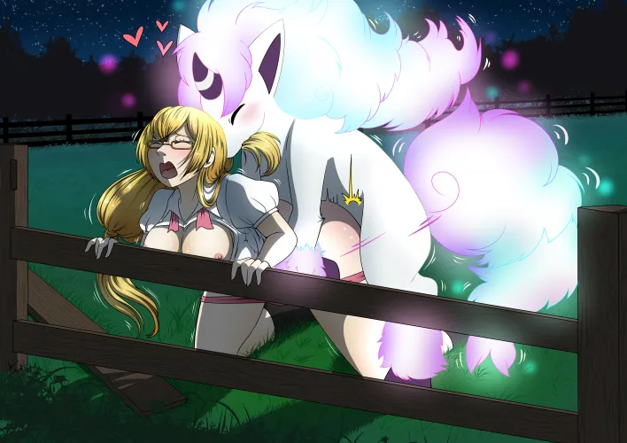 During sex, galarian ponyta glow, being brightest during ejaculation (messer-aramis)