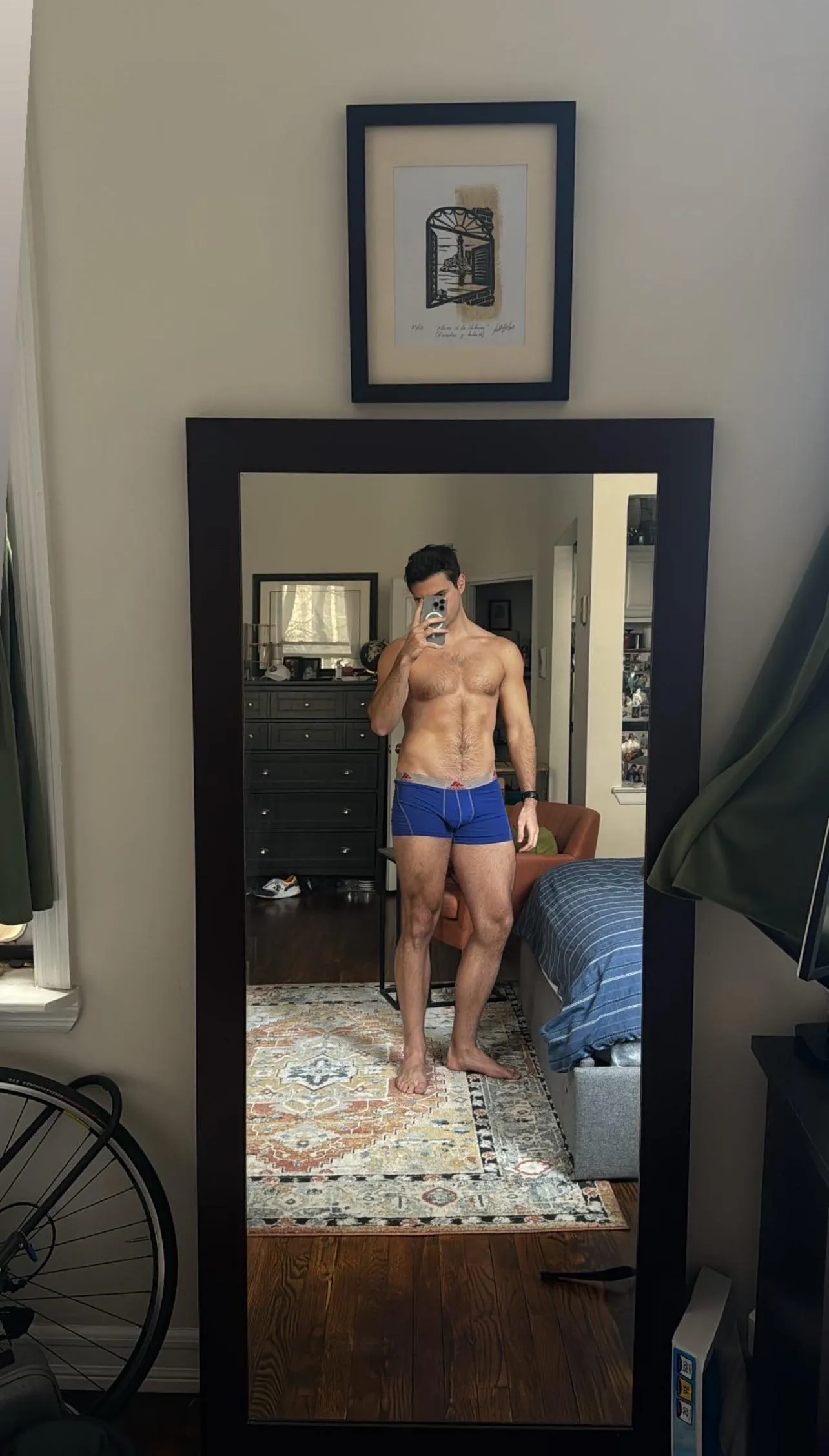 Gooood morning from my Grindr hookup’s bedroom