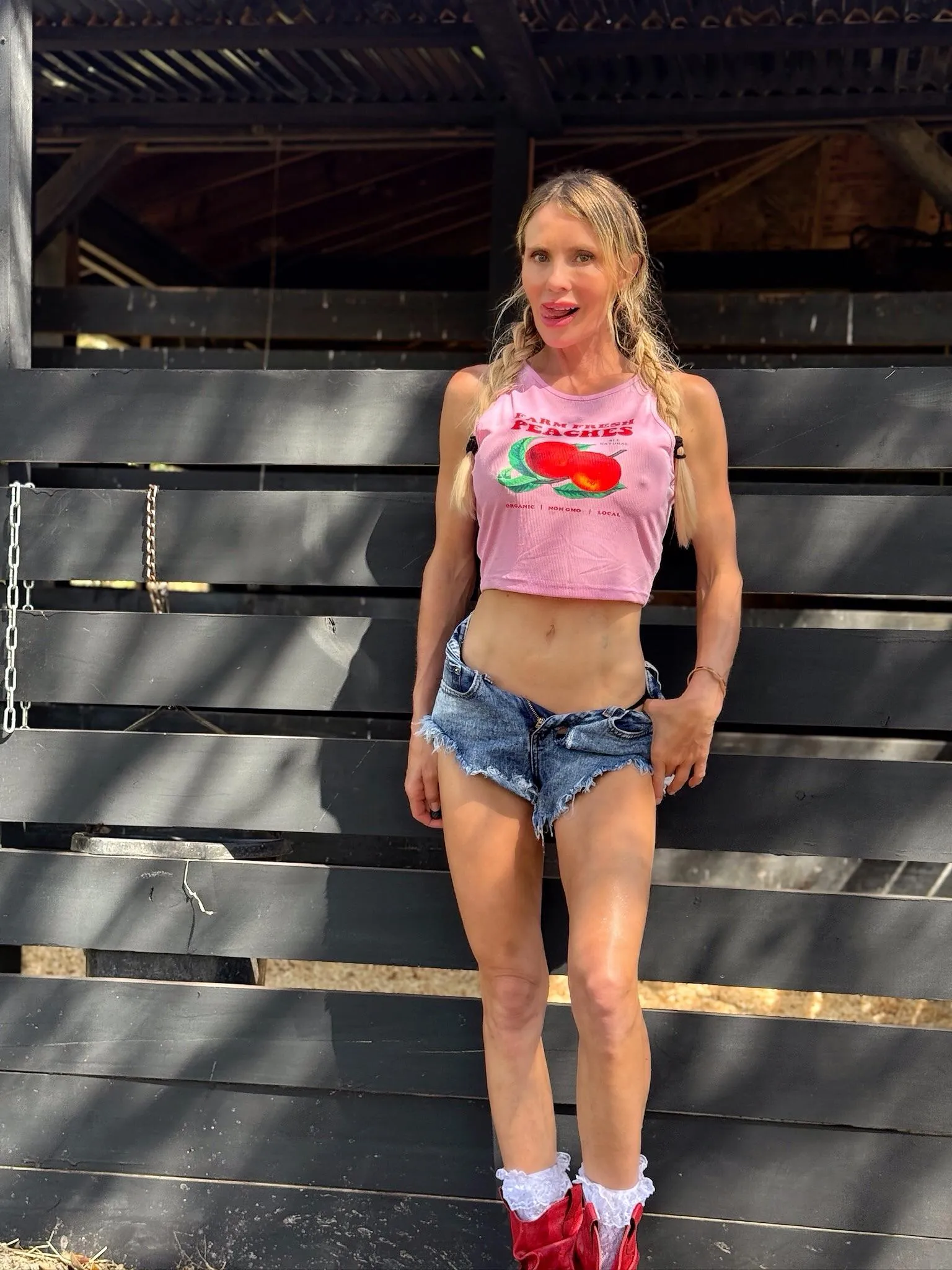 I love to play behind the barn