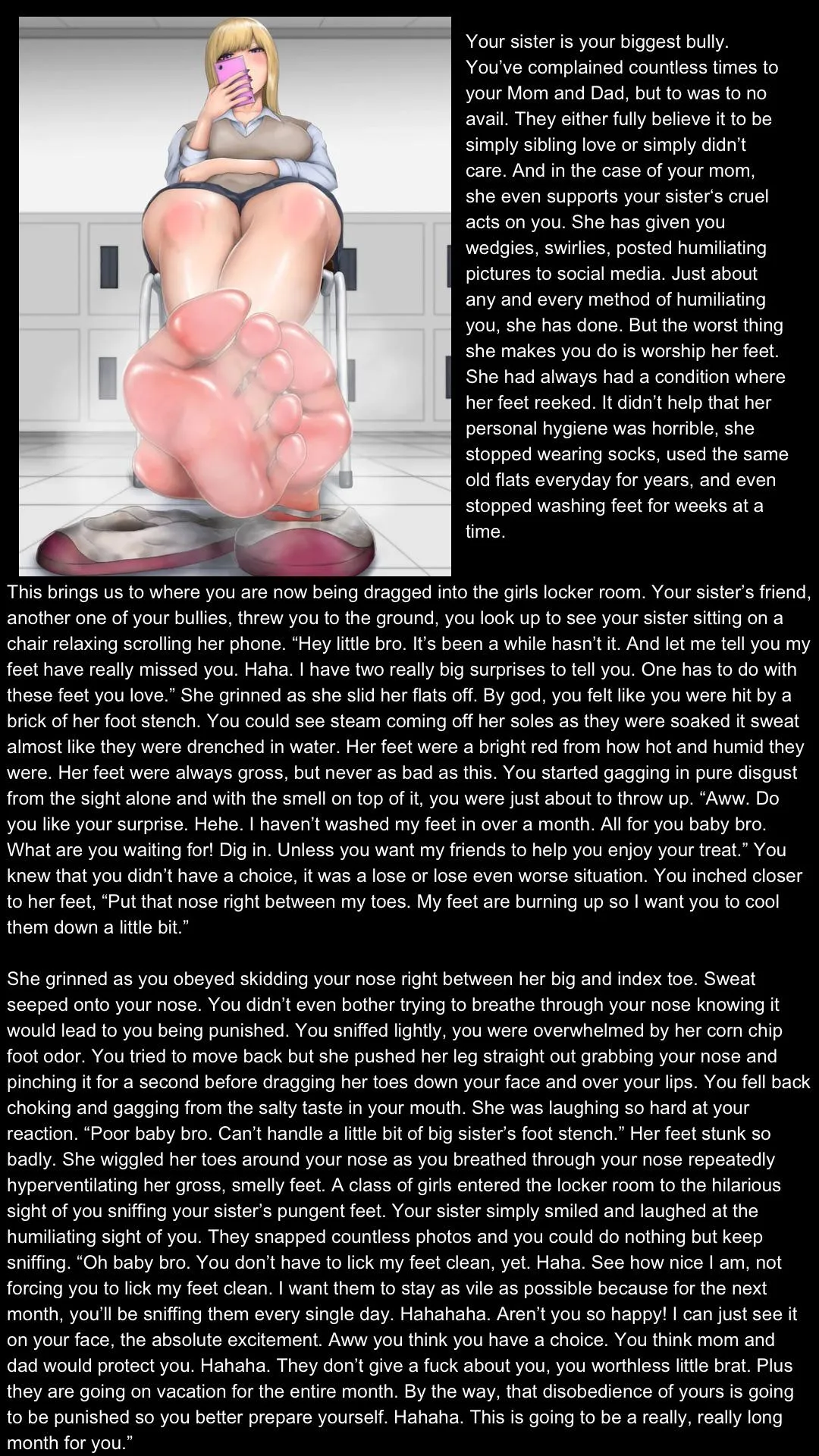 Sister bullies you[Feet]