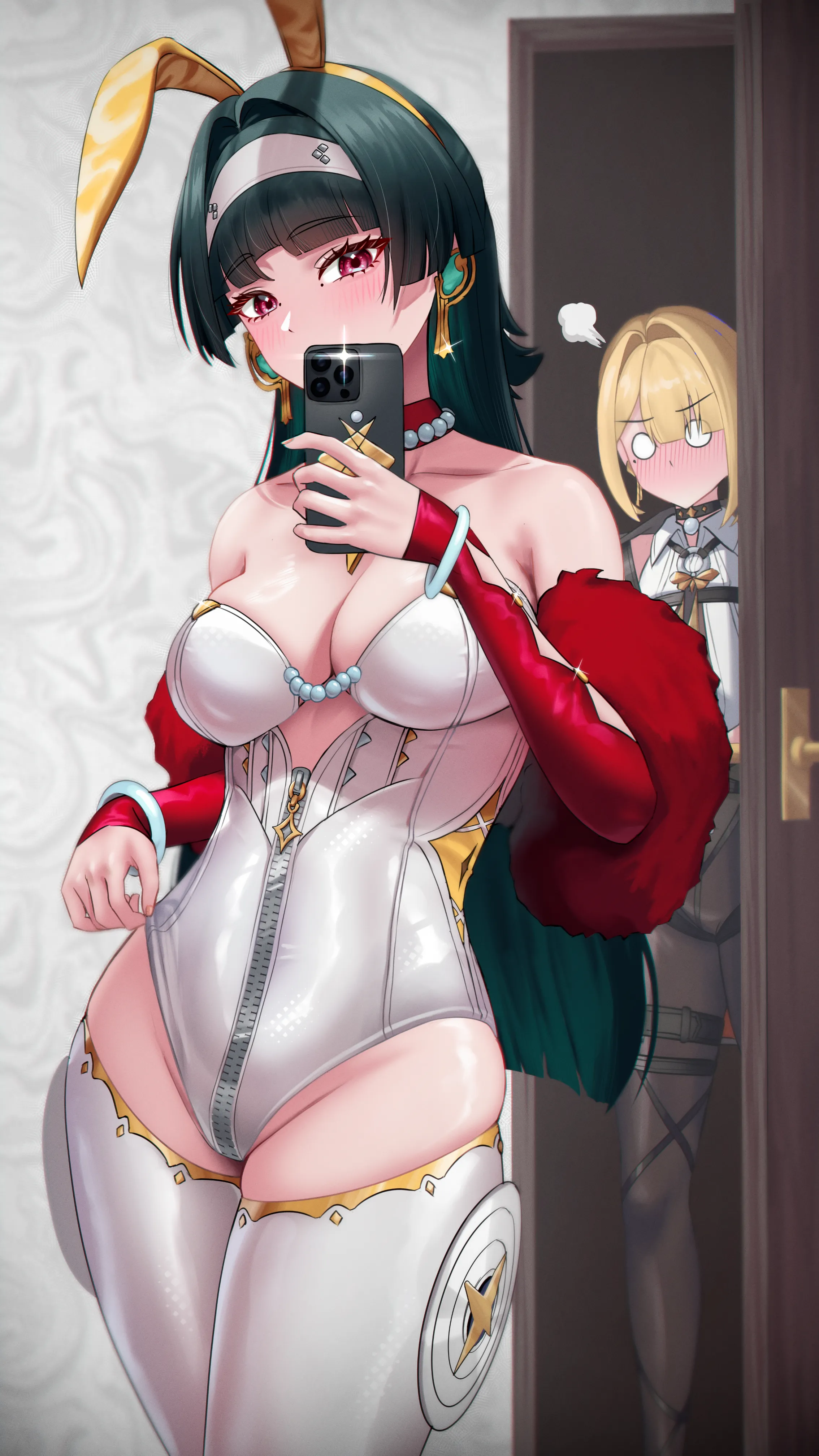 Astra trying bangboo inspired outfit