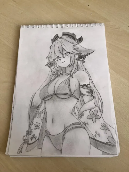My friend just sketched Yae Miko