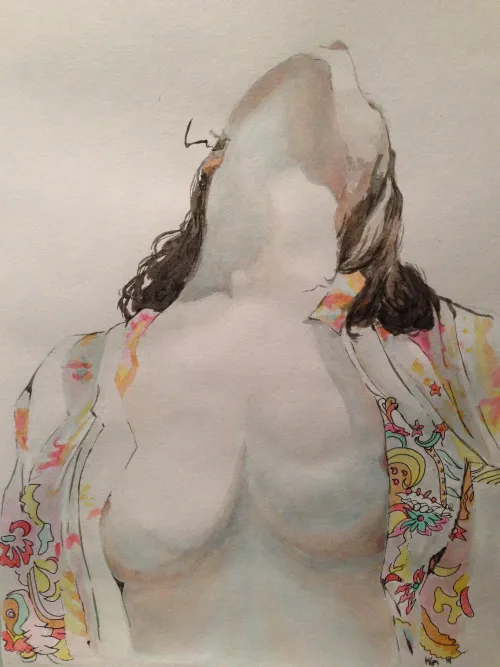 Rainbows, by me, ink on paper 2019