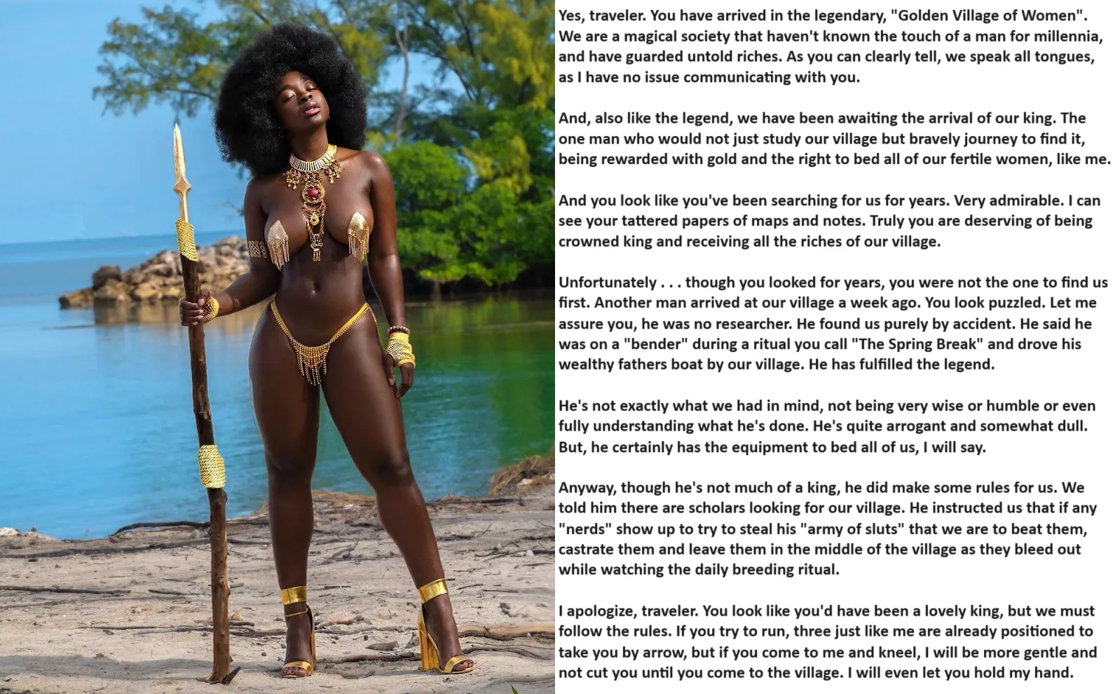 The Golden Village of Women [DeviantArt: LadyOfGifts - ImageFap: LilyOfGifts - both empty for now]