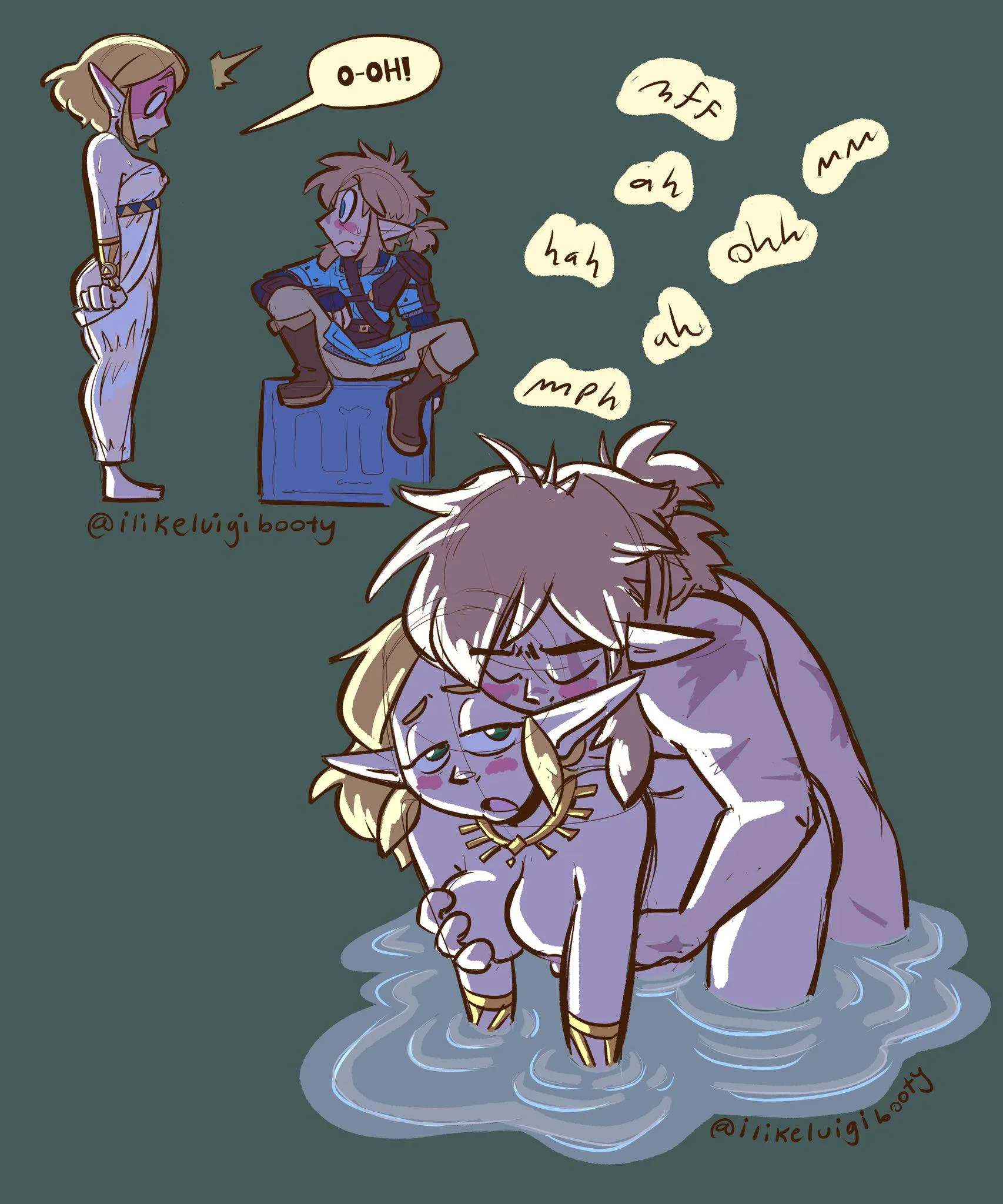 “Uh, Zelda, I can see your what-nots” (@ilikeluigibooty) [The Legend of Zelda Tears of the Kingdom]