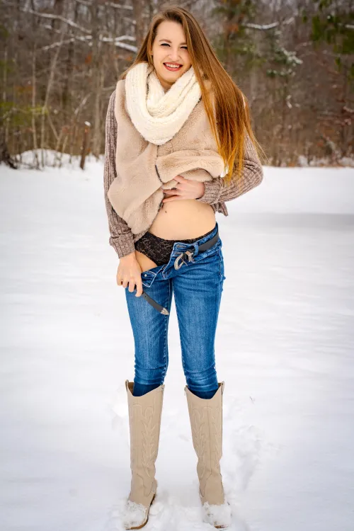 Wanna streak in the snow with me? Or too shy cause your nuts will be in your chest haha?