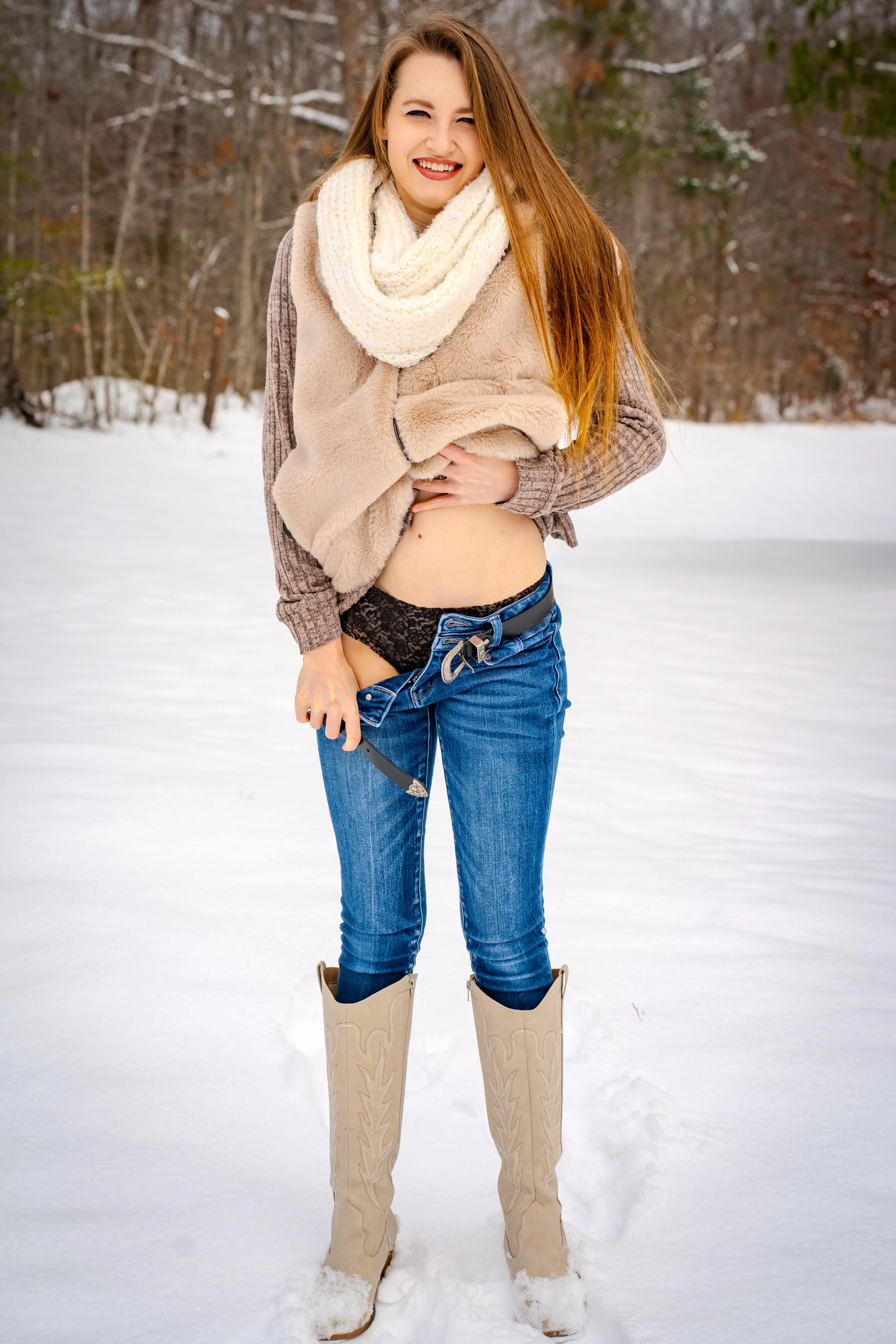 Wanna streak in the snow with me? Or too shy cause your nuts will be in your chest haha?