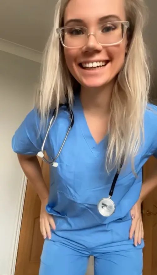 Would you like this naughty blonde nurse?