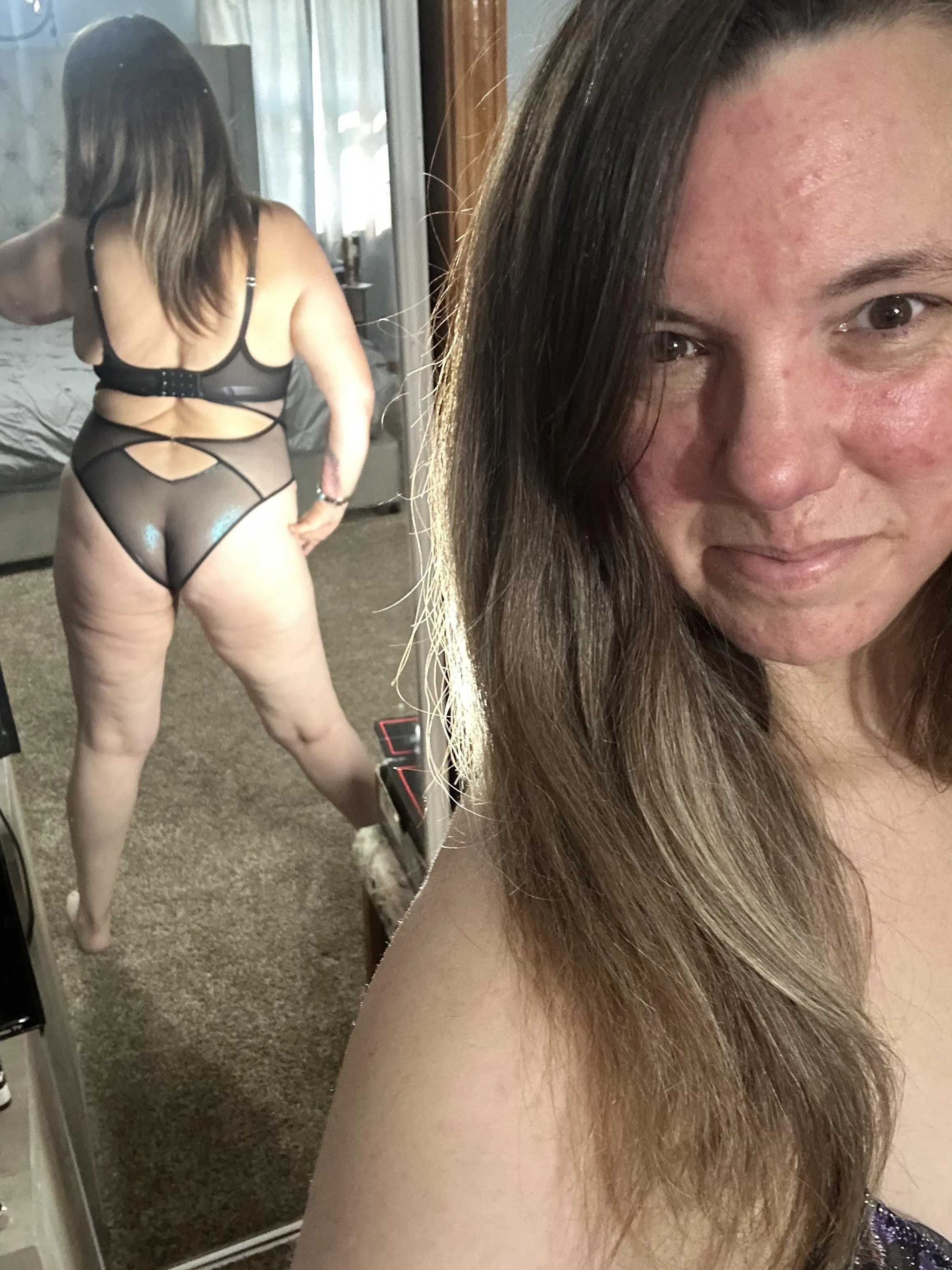 At home taking selfies..