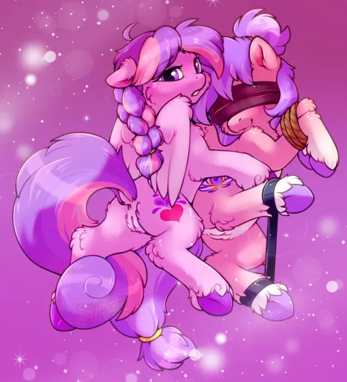 bondage with a gal pal <3 (artist: sekuponi)