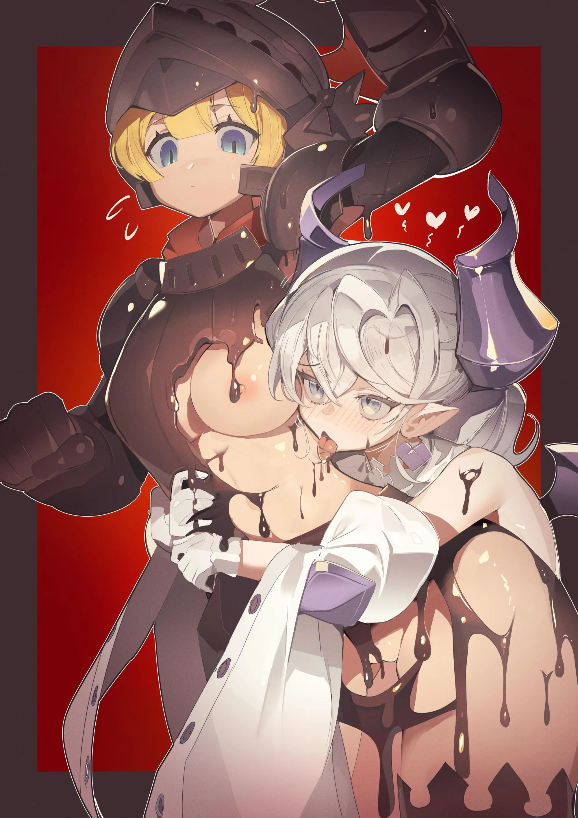 Licking her chocolate Armour [Yu-Gi-Oh!]