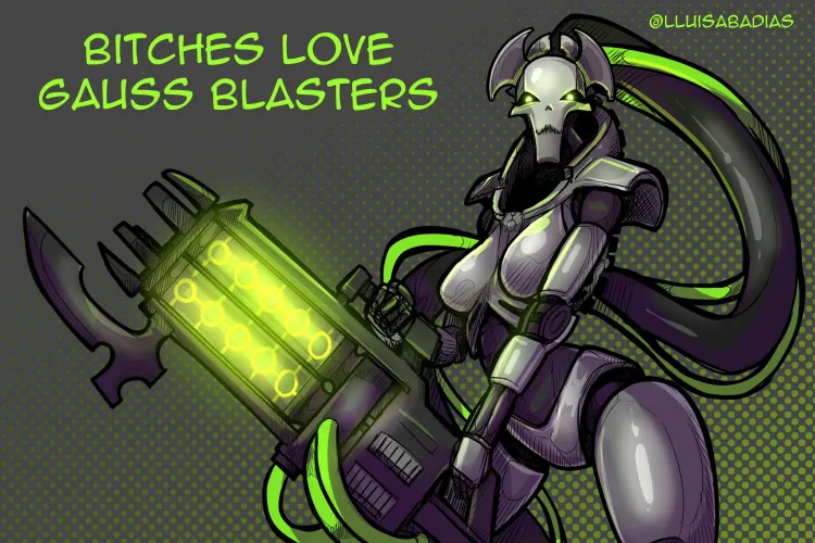 Necron Pin-Up by @LluisAbadias