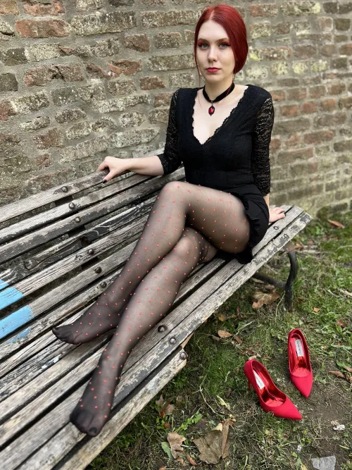Polka dot pantyhose