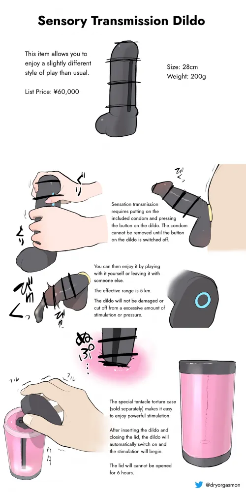 Sensory Transmission Dildo (dryorgasmon)