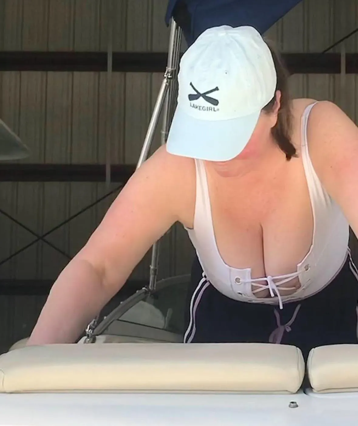 She always makes cleaning the boat fun.