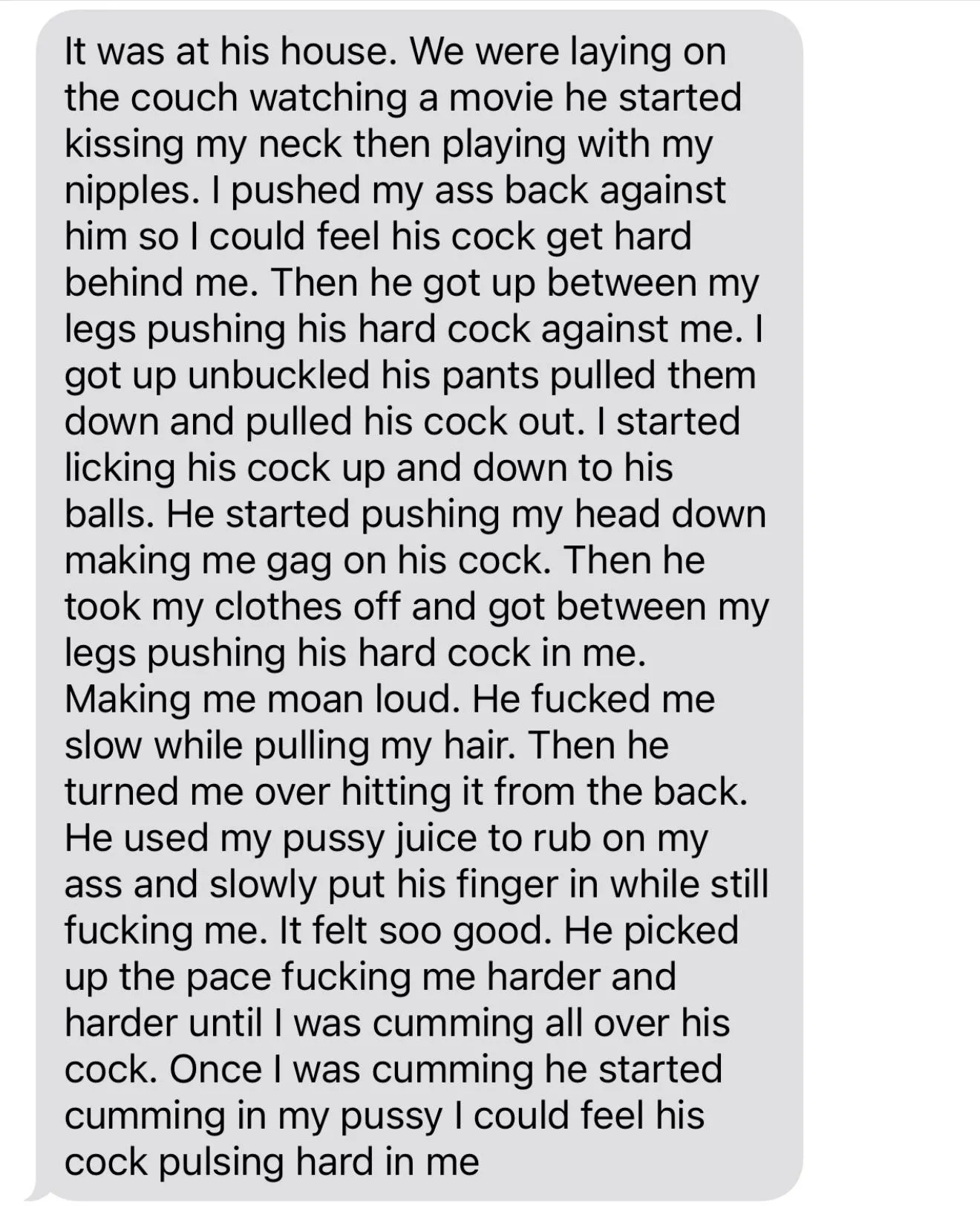 Wife’s story with her hung ex. She was already trained to be a good girl before I got her.