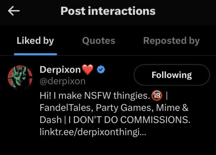 Derpixon saw my artwork🙌