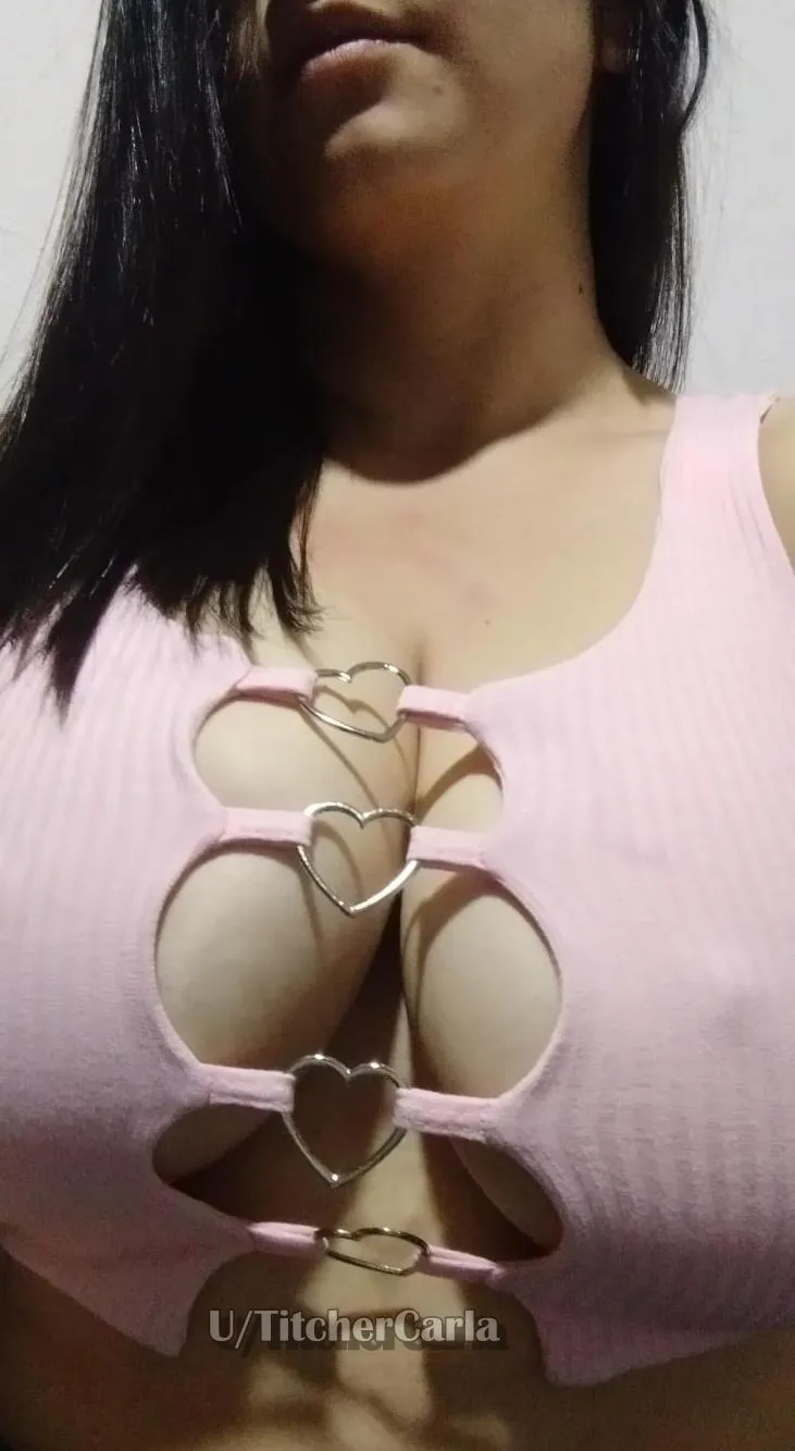 Love how look my tits with those little hearts
