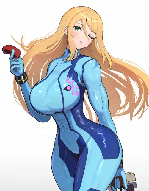 髪下ろしサムス / Samus with hair down artwork by (Gonzarez)