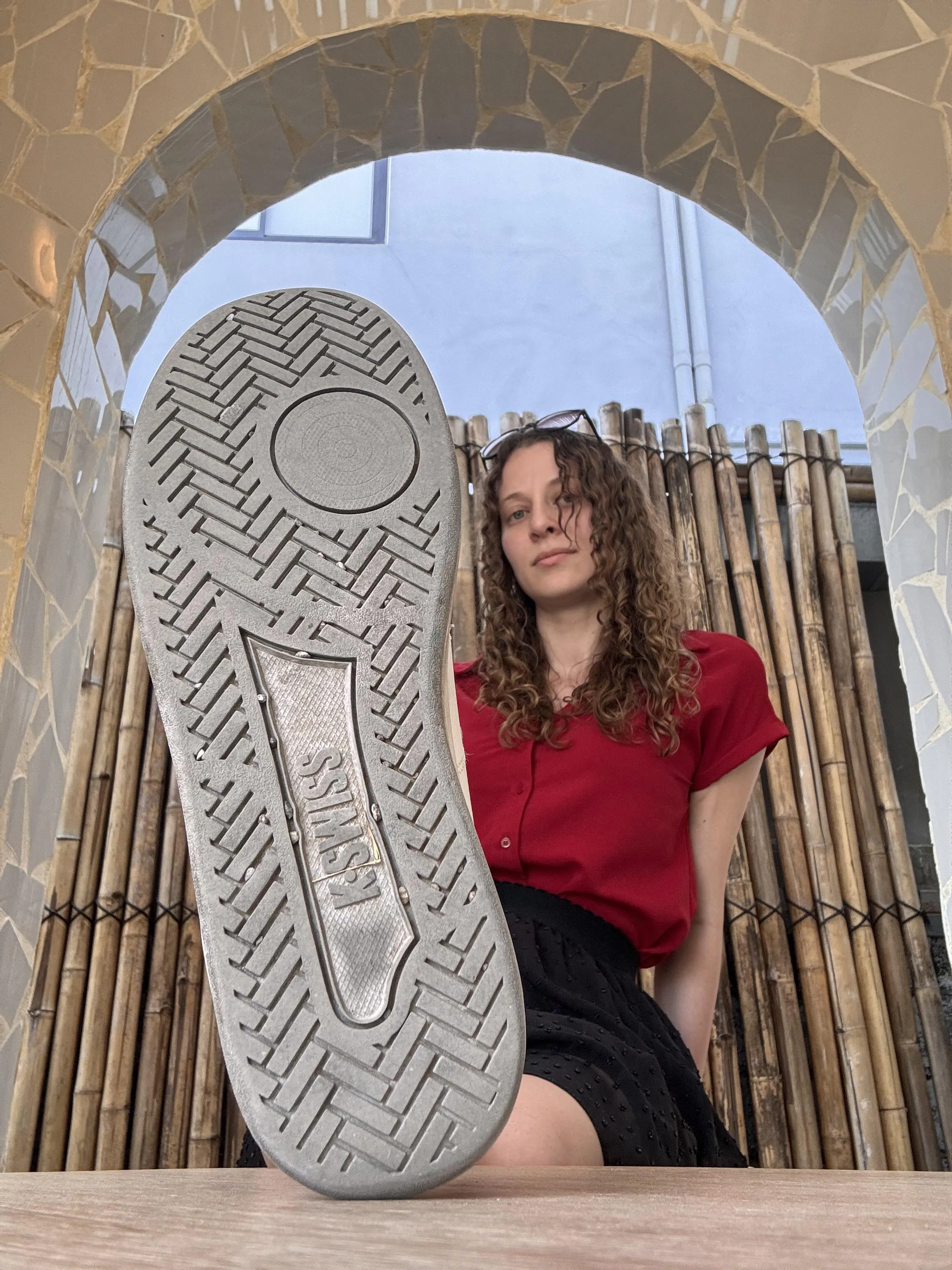 A close-up reminder of your place: At my feet