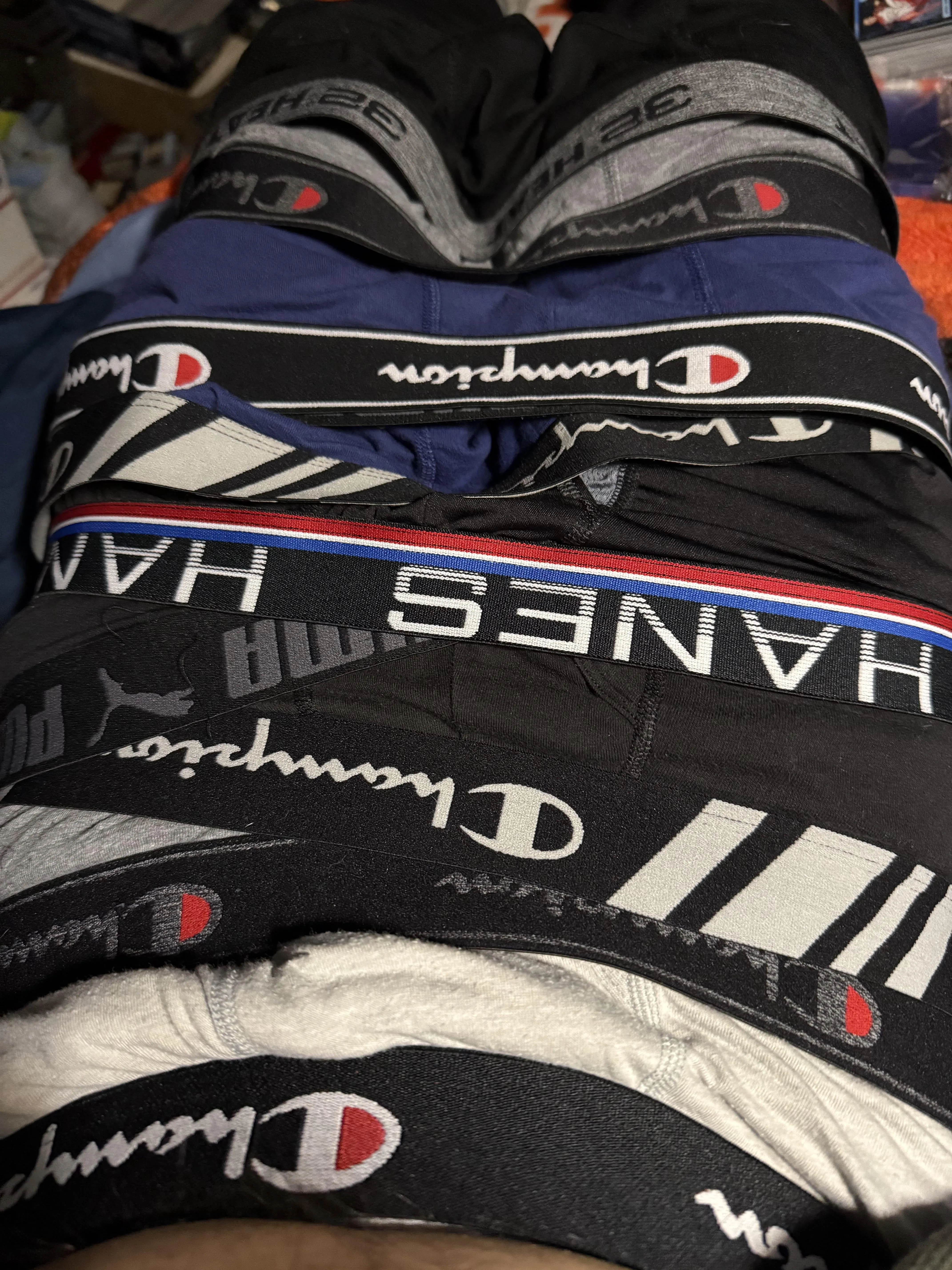 All of these pairs of boxer briefs were found at gym locker room. The Hanes was found on Saturday that was left on top of locker. I welcomed it to the underwear family