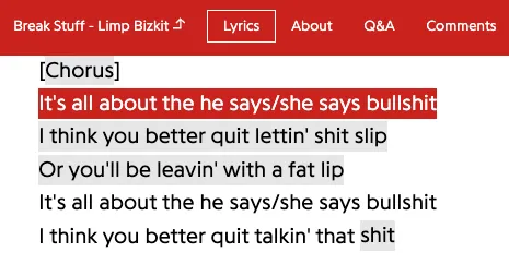 Came across a Sally Rooney reference in a Limp Bizkit song.