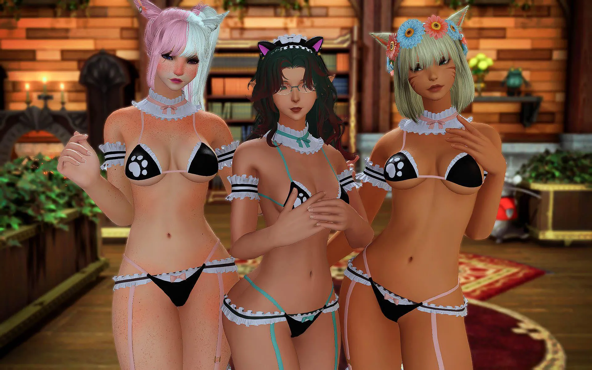 Kitty Maid Cafe - Cyuni, Dawn and Roxie (Nexoh3D)
