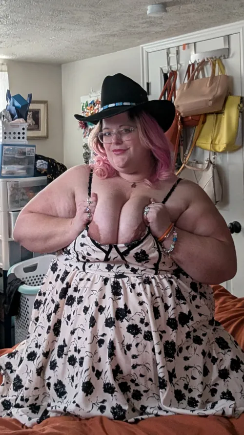 Sending pics to hubby in his hat...do you think it's sexy?