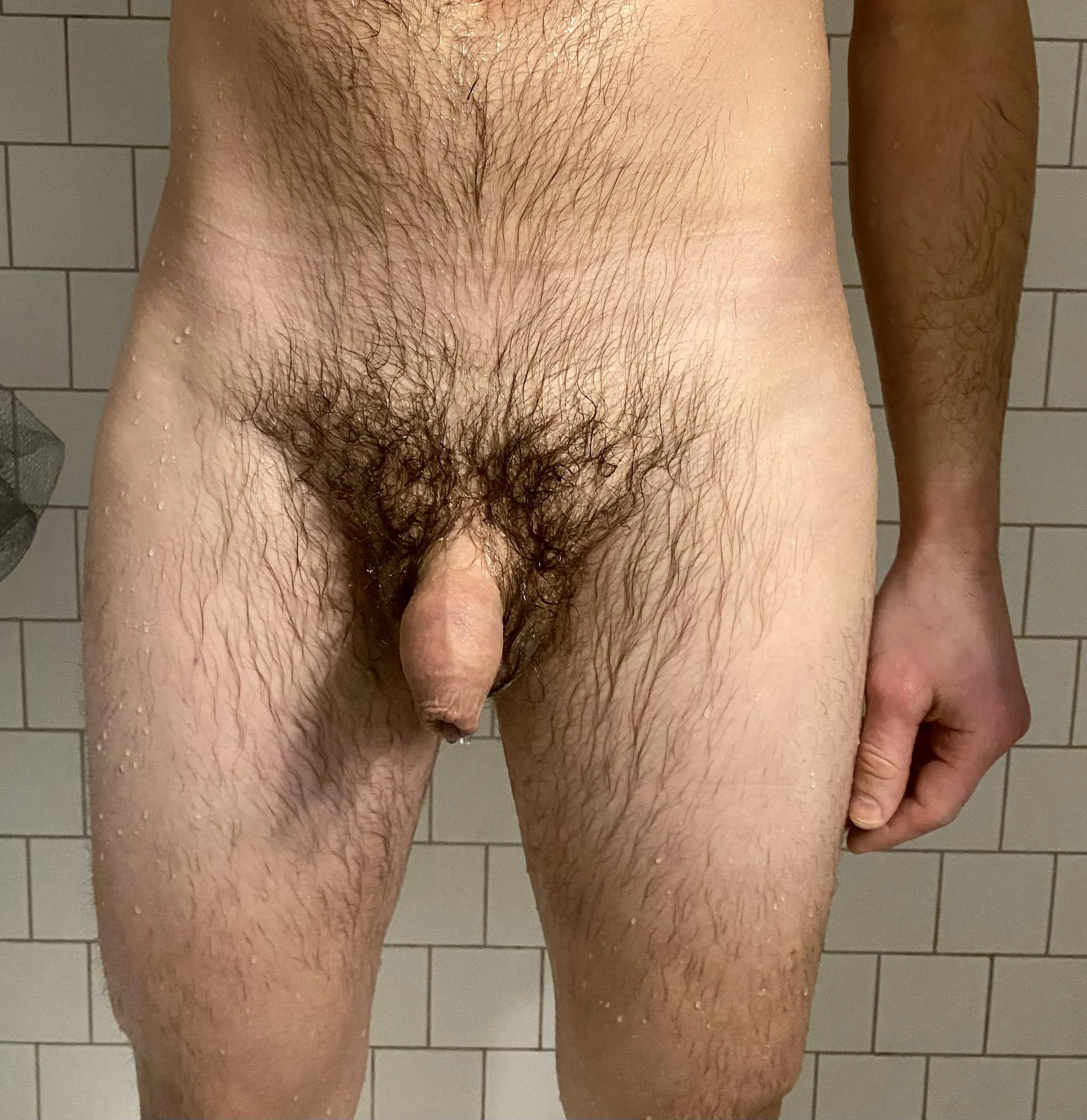 Showering after a cold bike ride and thought my cover looked cool. 🥶 Thanks in part to some shrinkage.