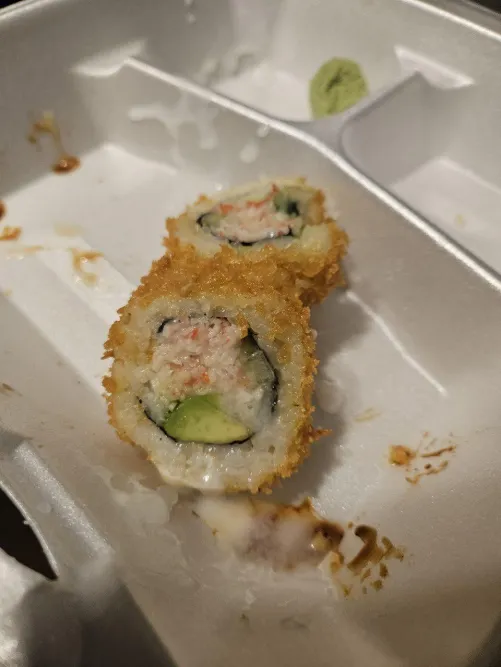 Sushi with extra sauce