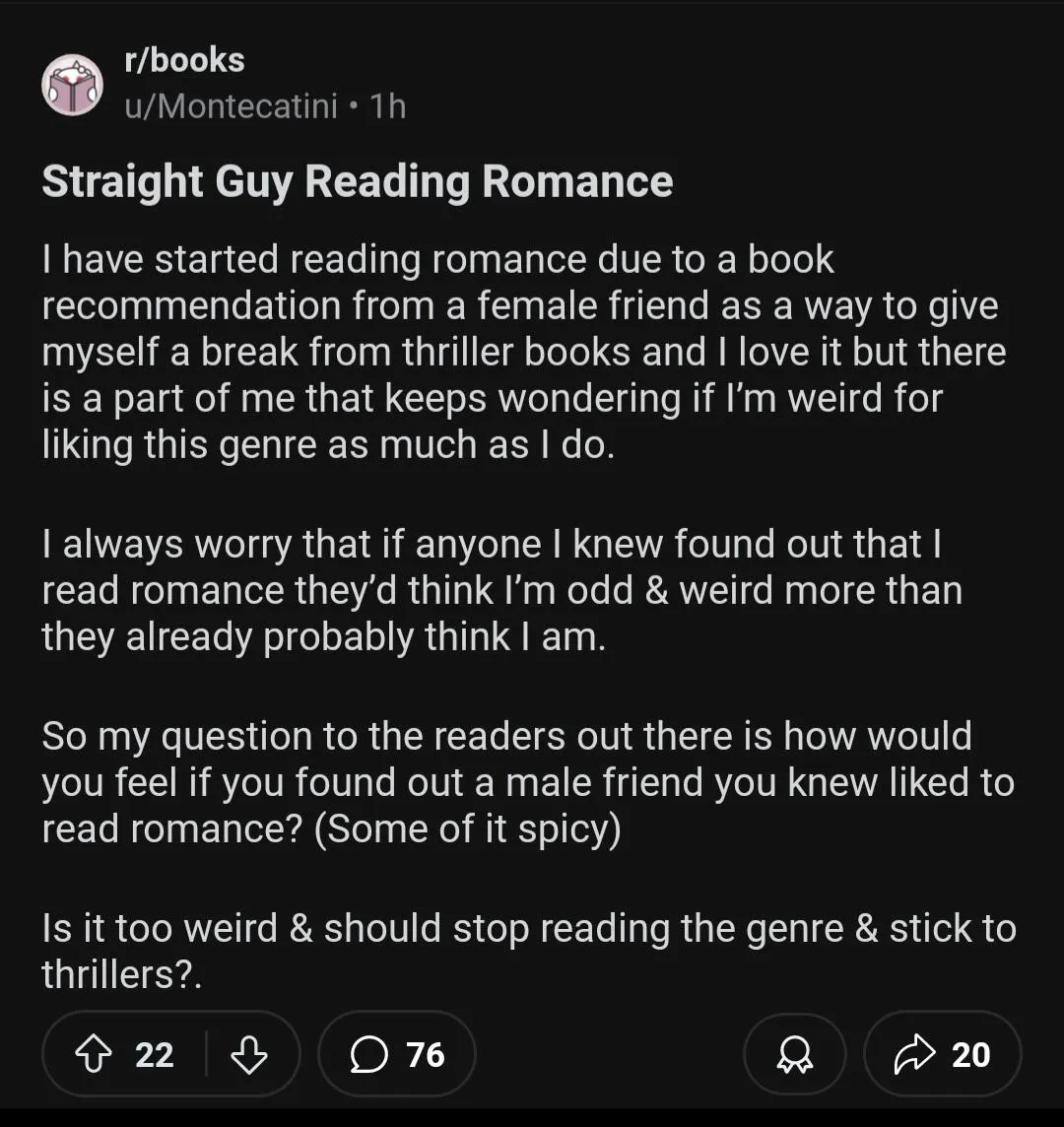 Can straight guys read romance?