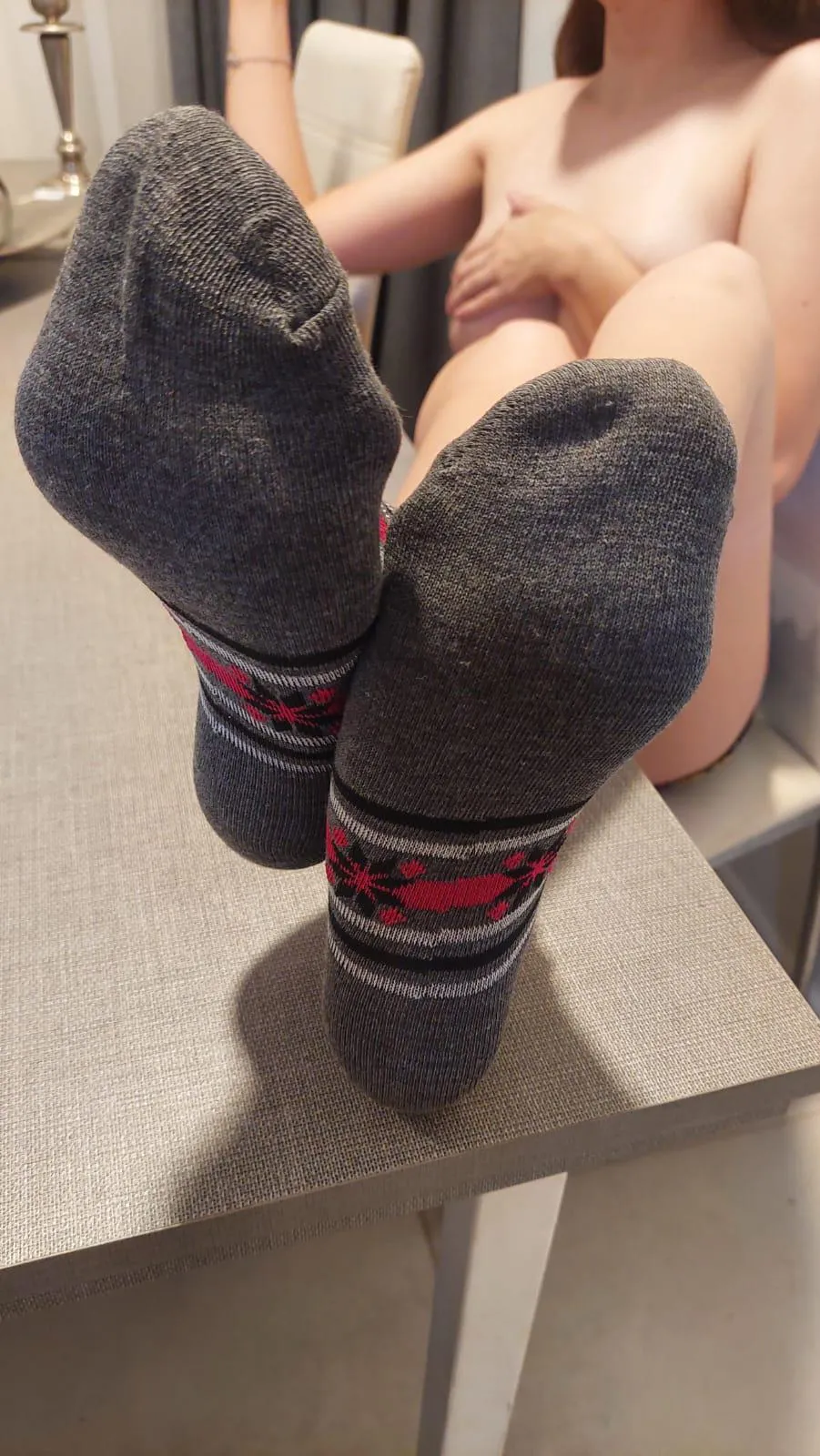 Do you like my new socks? (F)