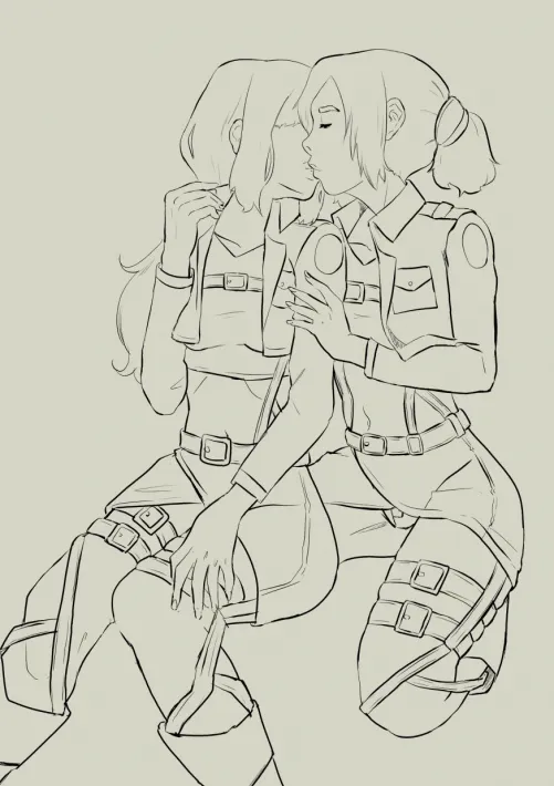 historia and ymir snk (you can claim the version without clothes on my patreon for free more information in the comment)